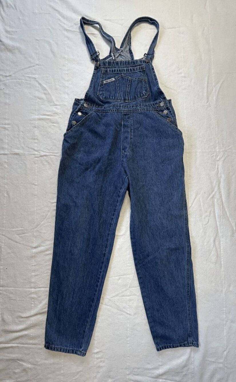Vintage 90's London Carpender Denim Bibs/Overalls Size L Chore, Farmer, Tapered